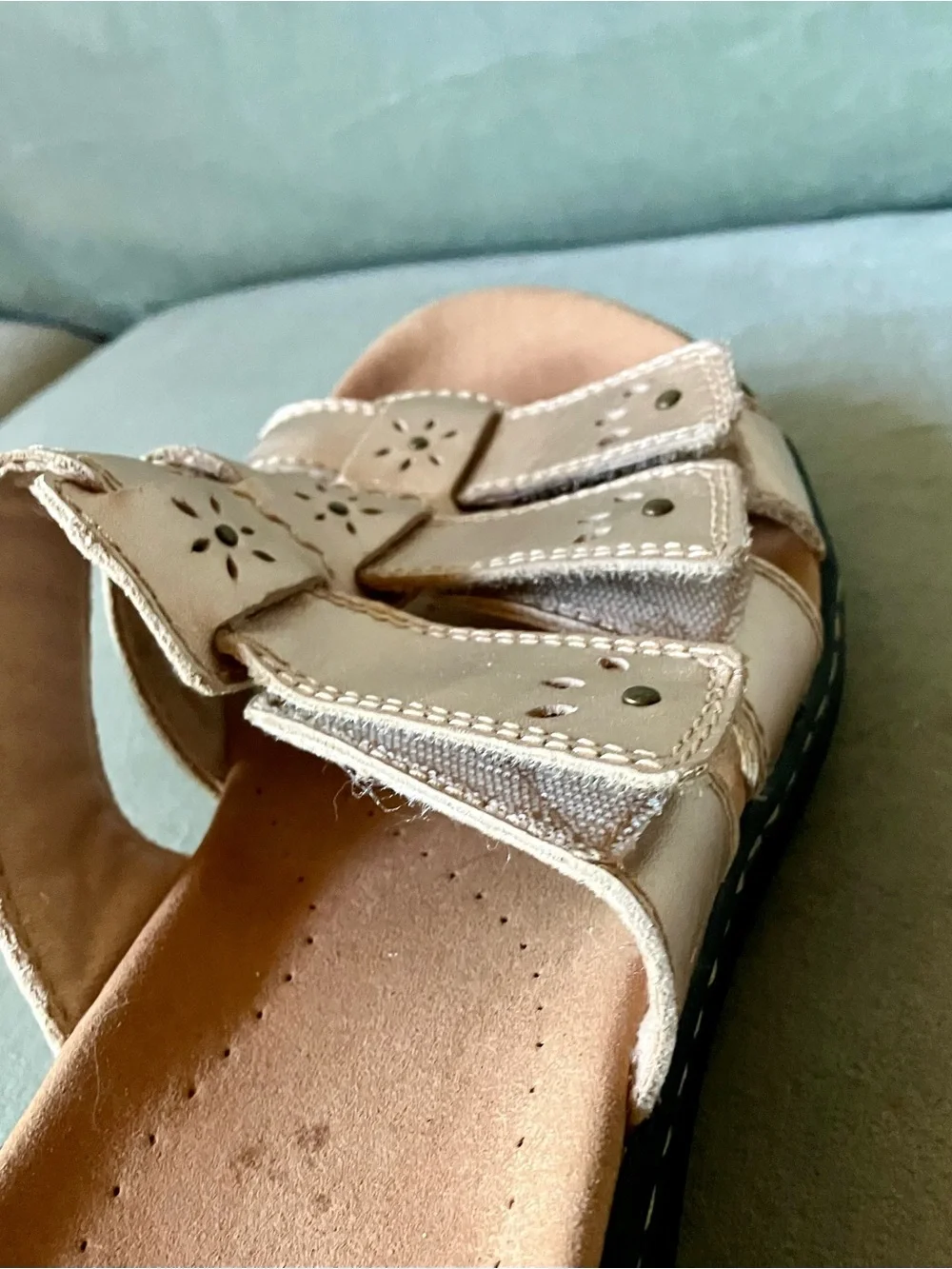 Clarks sandals metallic